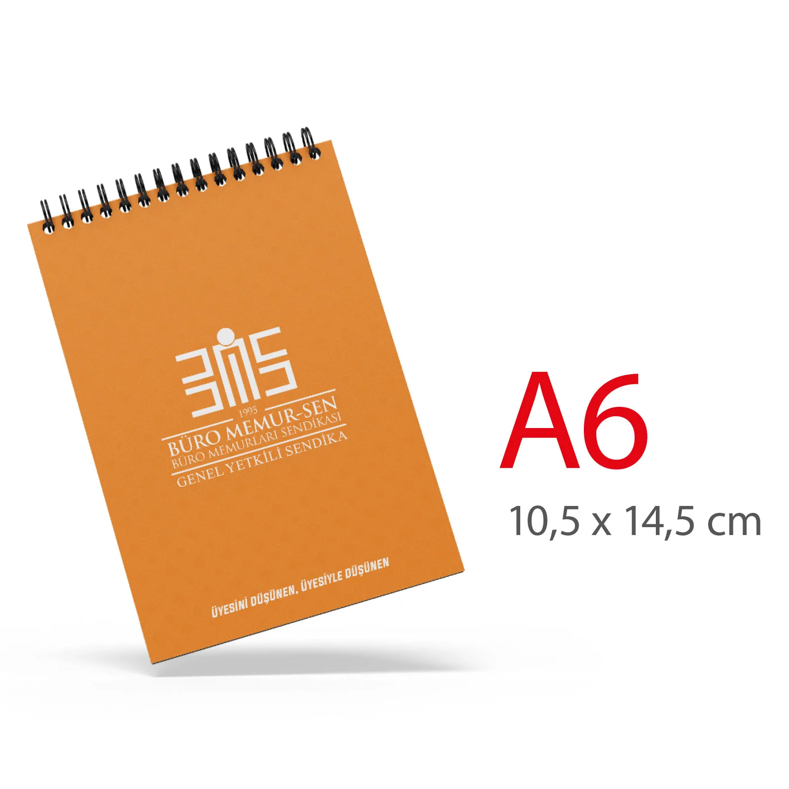 Ala-31 A6 Karton Kapaklı Spiralli Bloknot